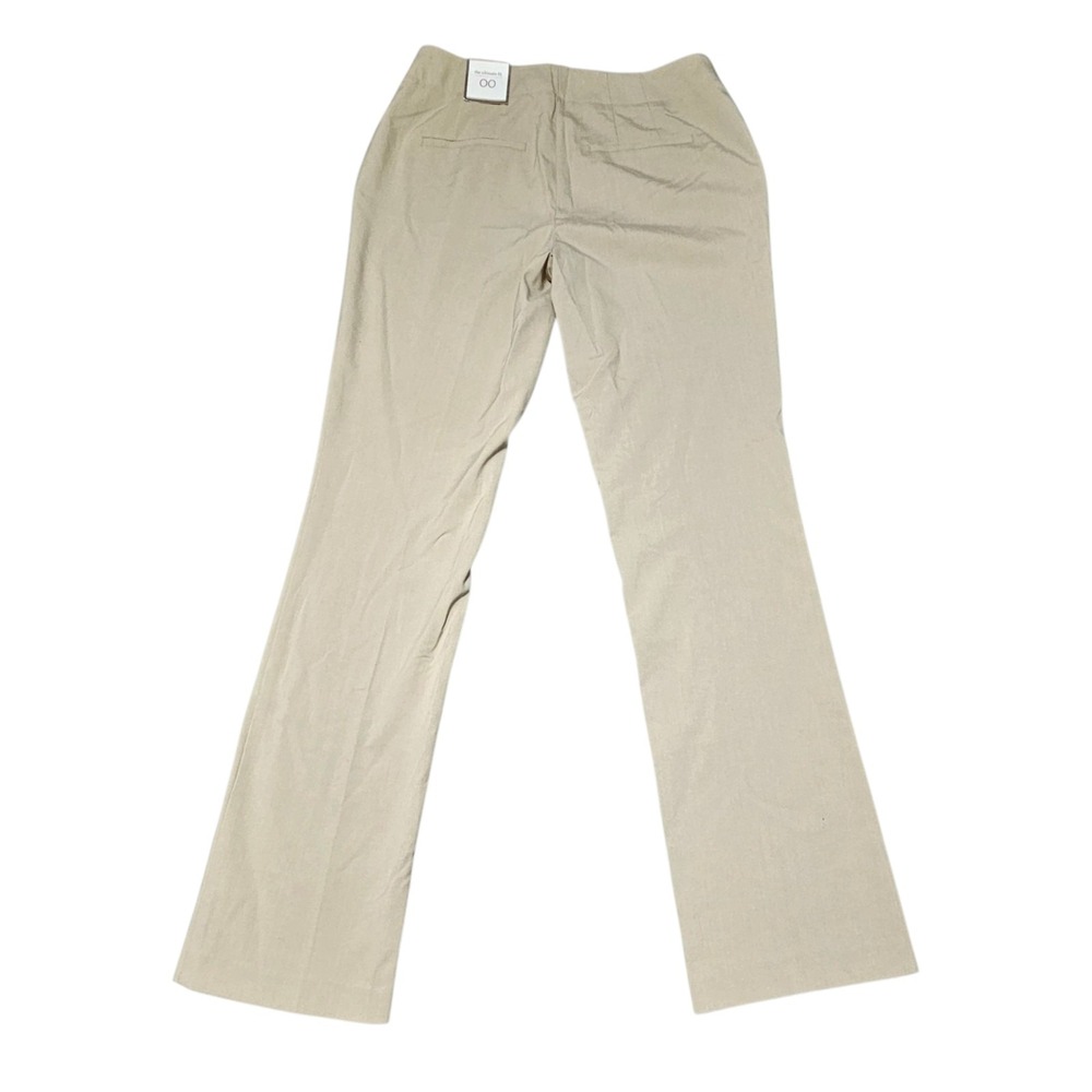 Chico's Size 00 US XS 2 The Ultimate Fit Straight Leg Trouser Beige Tan NEW READ